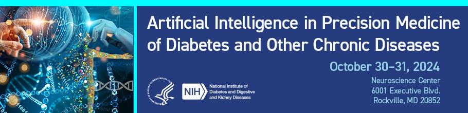 Banner for the Artificial Intelligence in Precision Medicine of Diabetes and Other Chronic Diseases workshop