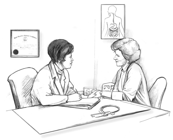 Graphic Sketch Doctor's Office Admission Patients Liner Stock Illustration  by ©irogova #346018646